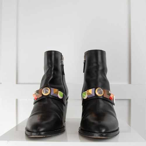 Louis Vuitton, Shoes, Louis Vuitton Glazed Calfskin Monogram Embellished  Startrail Boots 4 Black Rare