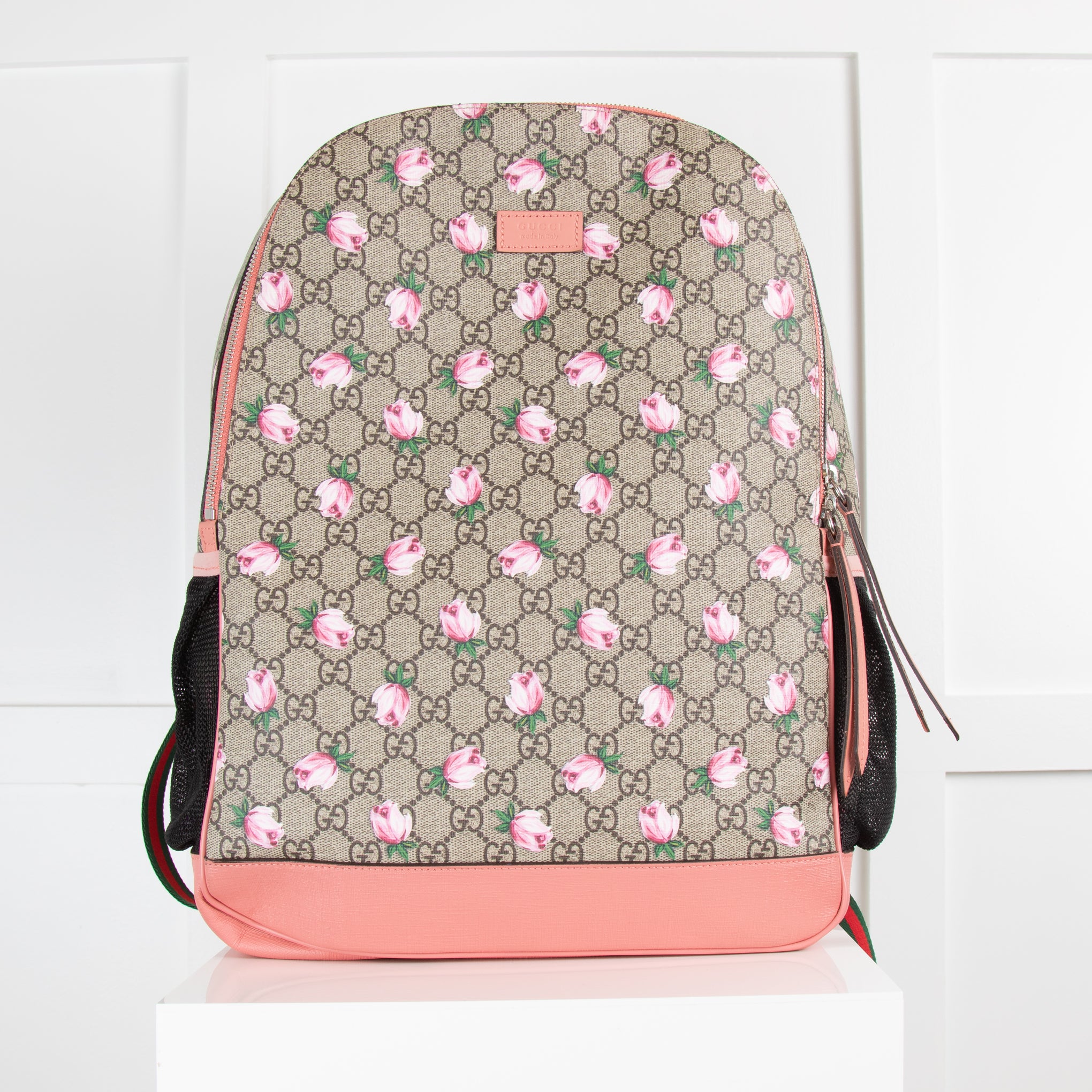Gucci GG Pink Supreme Monogram Rose Backpack Diaper Bag – Phoenix Style