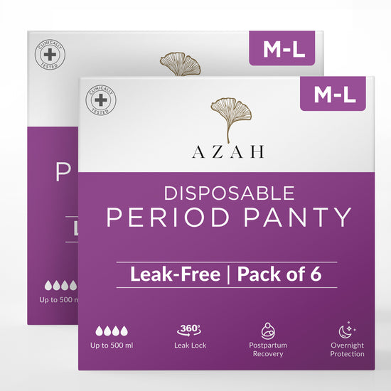 AZAH REUSABLE PERIOD PANTIES FOR WOMAN LEAK PROOF PROTECTION S,M,L,XL,XXL  SIZE