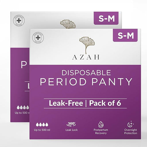 Azah Disposable Period Panty Comfortable and Convenient Protection (Box of  6)