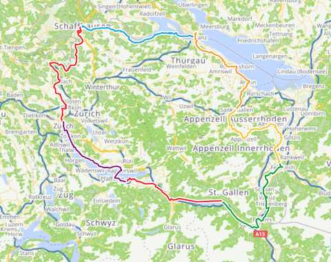 Cycle Map Switzerland