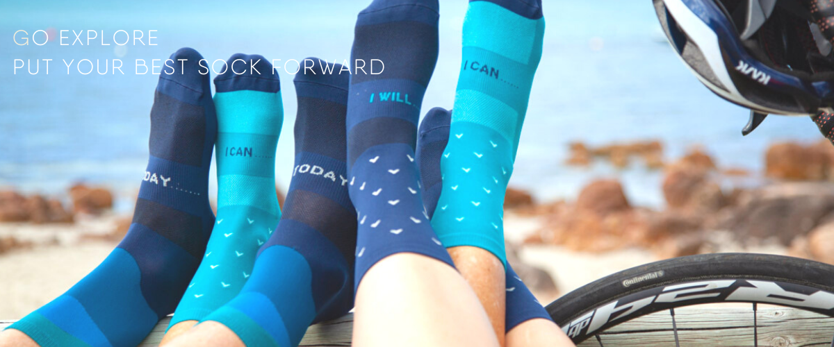 Connal Kit cycling Socks with motivation