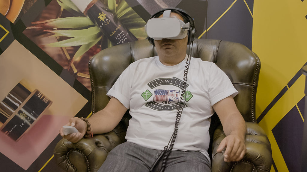 CBD VR-Erlebnis. CBD-geführte Meditation VR