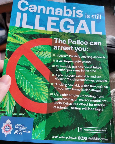 South Wales Police cannabis flyer