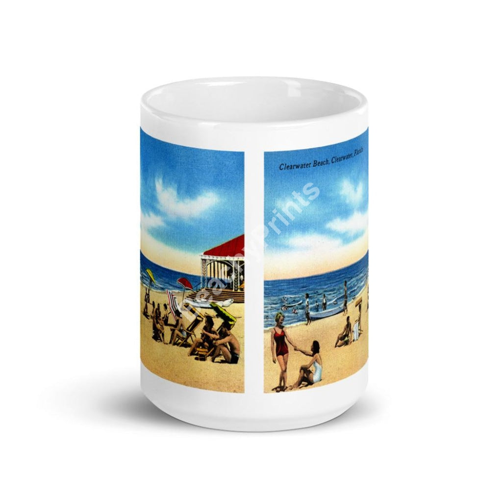 Clearwater Beach Florida Coffee Mug Vintage Retro Mugs
