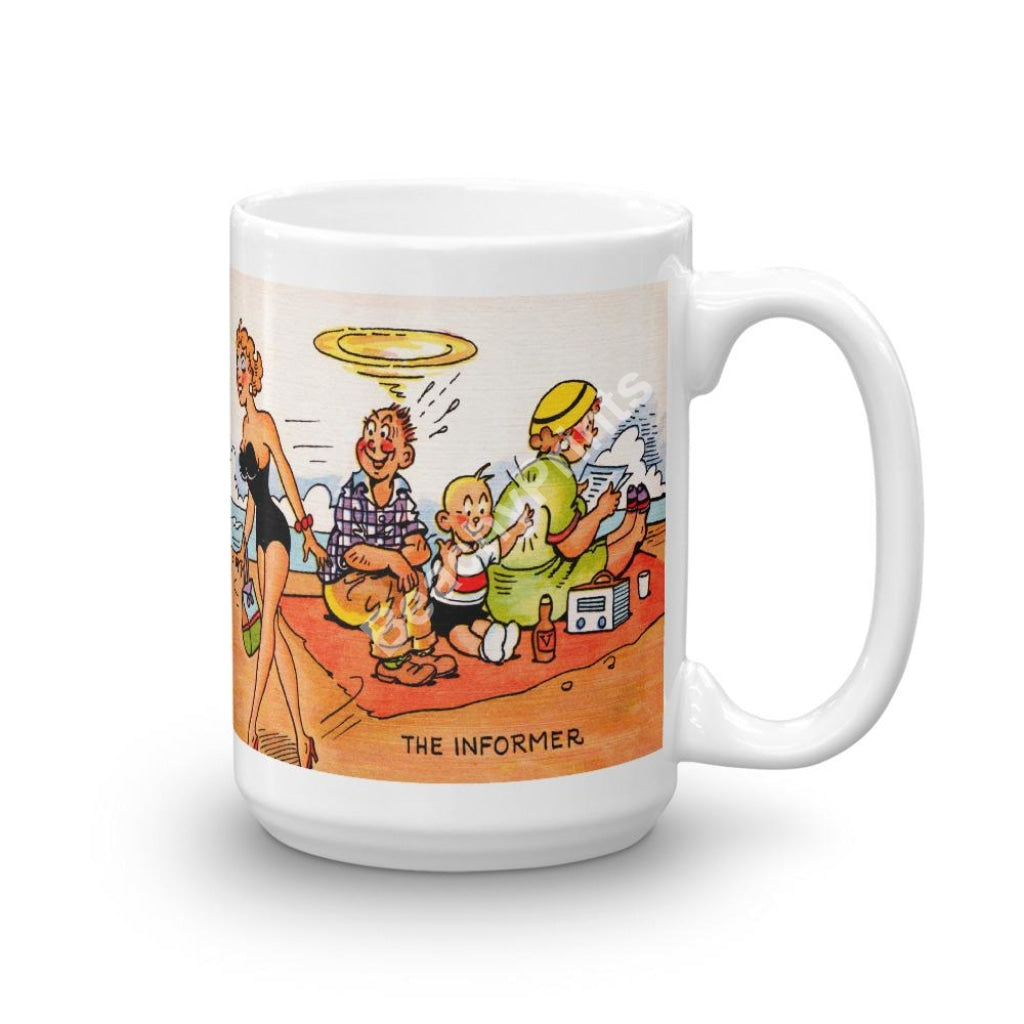 The Informer Beach Beauty Cartoon Coffee Mug 15Oz Mugs