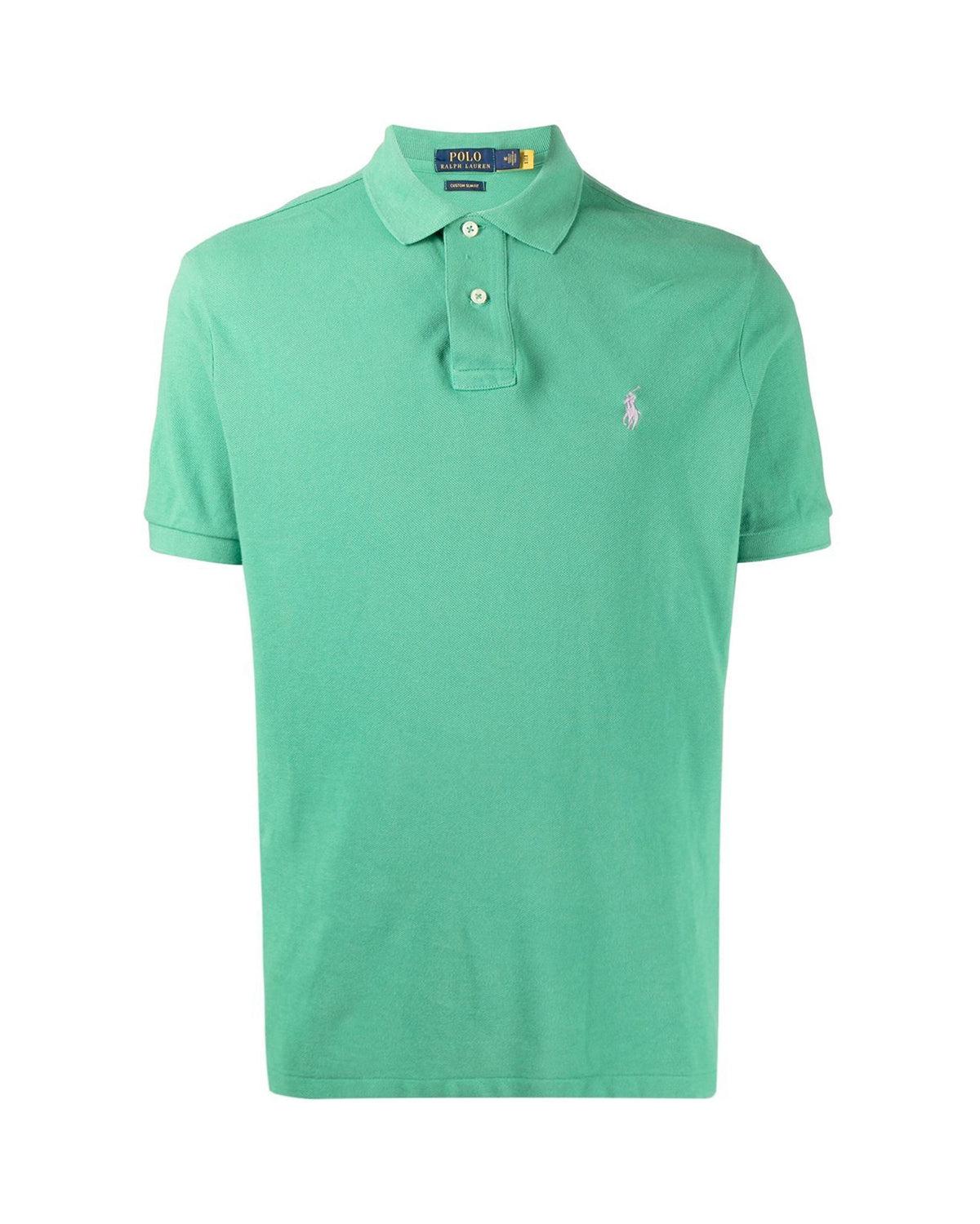 RALPH LAUREN MENS CUSTOM SLIM FIT POLO SHIRT RAFT GREEN – Designer ...