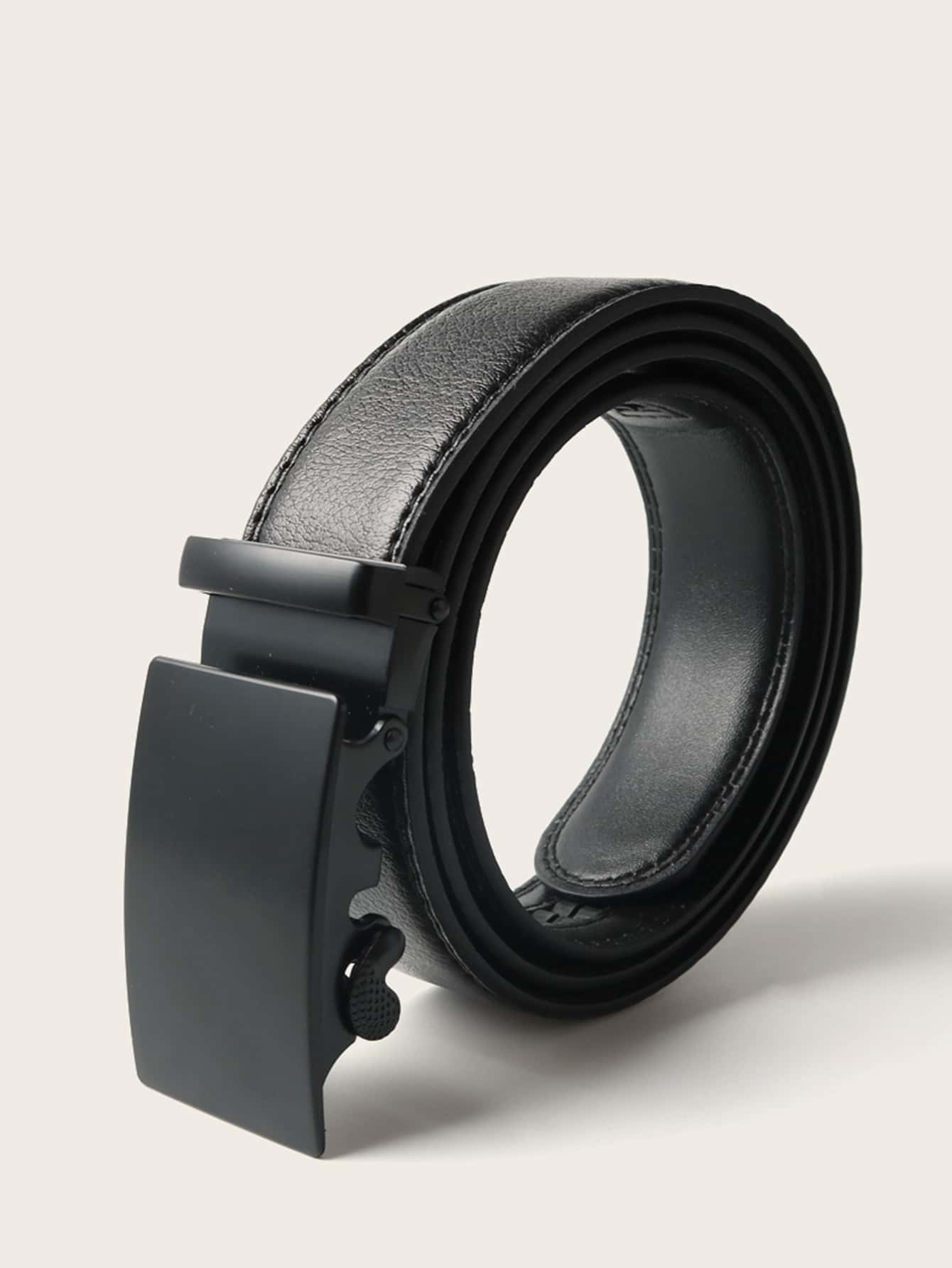 mens black belt with black buckle