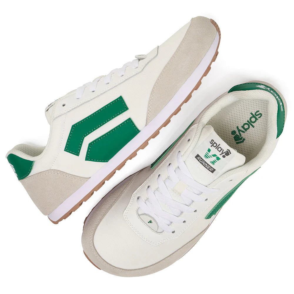 Top-angle view of the Splay RUNNER V1 in Team Green colorway.