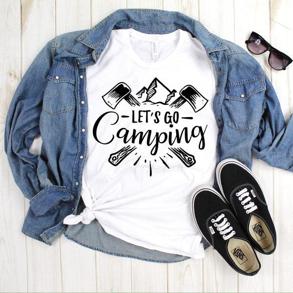 Let's Go Camping One Color Sublimation Transfer