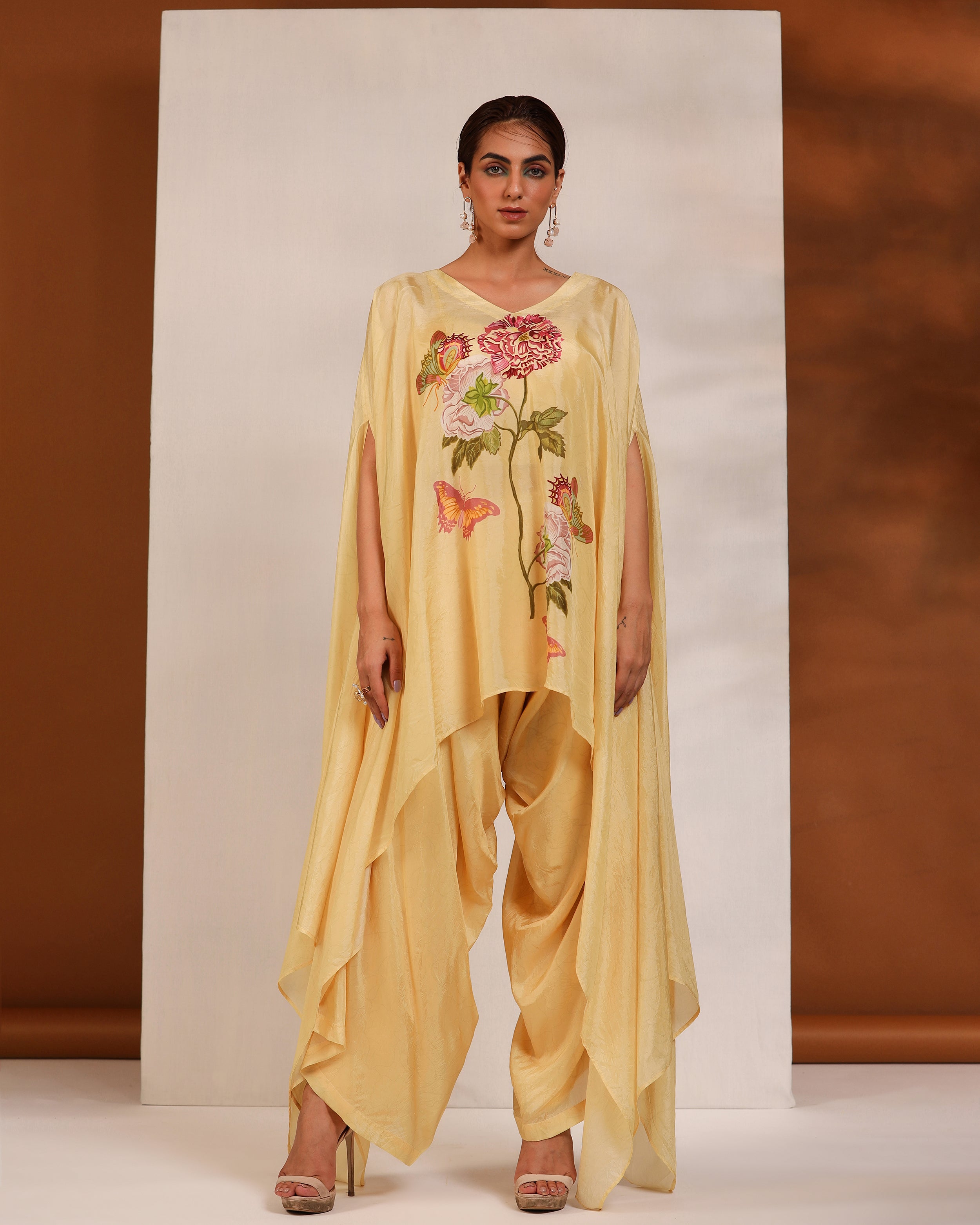 Buy Yellow Fusion Wear by Designer KOASHEE BY SHUBHITAA for Women