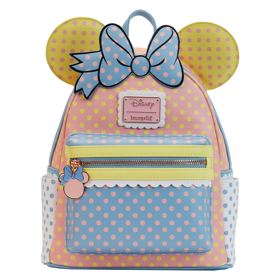 Loungefly Disney Minnie Pastel Color Block Dots Mini Backpack Preor Blue Culture Tees