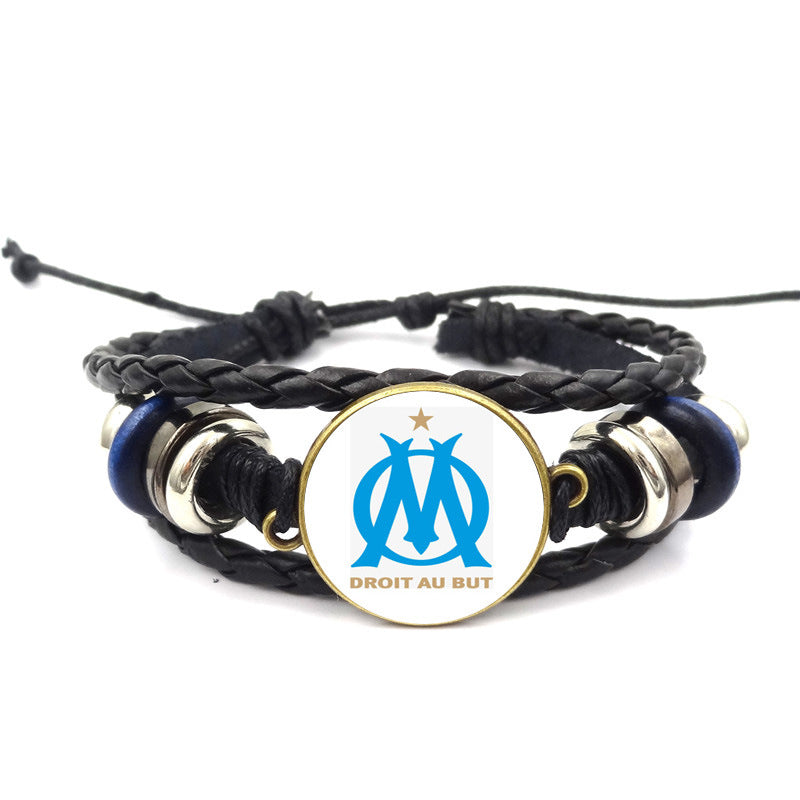 Droit au But Bracelets Olympique de Marseille Bracelets de Fête Cadeau Football Fans