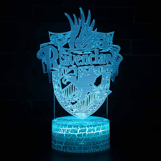 Ravenclaw Harry Potter 3D Lampe 7 Couleurs Lampe Enfants Cadeau Décorations