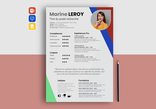 exemple cv design