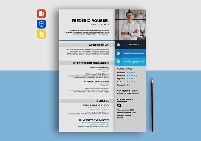 création de cv design