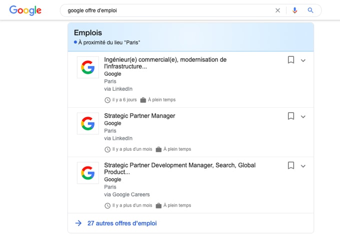 google recrutement