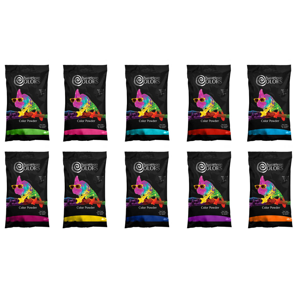 50lbs total of Holi Color Powder - 10 Five Pound Bags