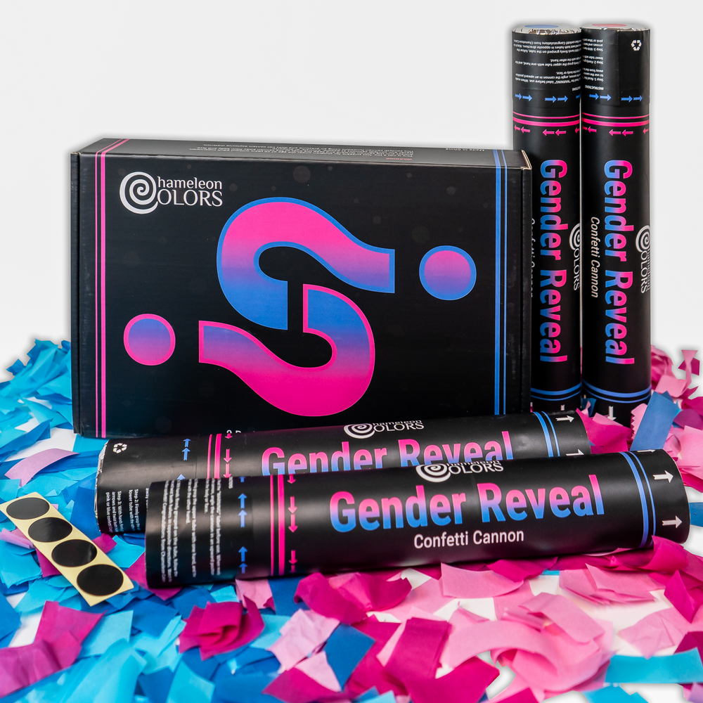 8 pack Gender Reveal Powder Cannons, Pink or Blue – Belle & Beau