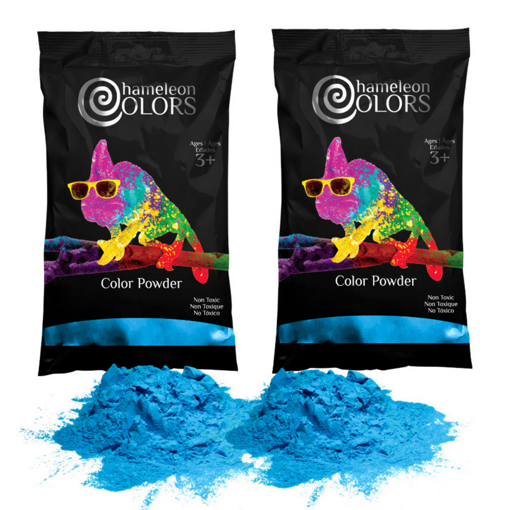 Chameleon Colors Blue and Pink Gender Reveal Powder - Color Chalk Powder in Blackout Bags - for Photography, Gender Reveal, Car Tire Burnout, Birthday