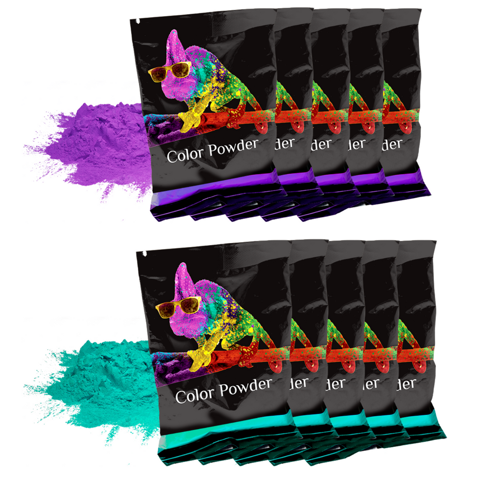 Chameleon Colors Blue and Pink Gender Reveal Powder - Color Chalk Powder in Blackout Bags - for Photography, Gender Reveal, Car Tire Burnout, Birthday