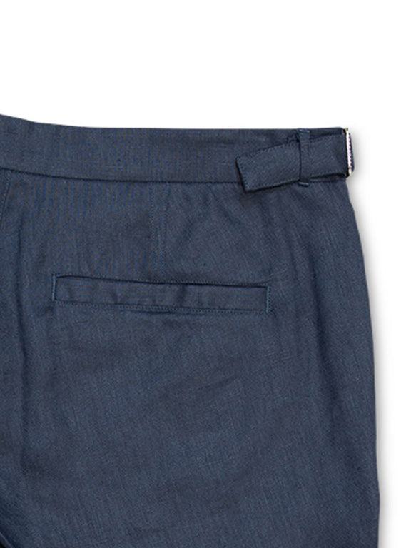 Essential Linen Short, Navy - Men's Linen Shorts | Asuwere