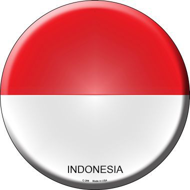 Indonesia Country Novelty Metal Circular Sign