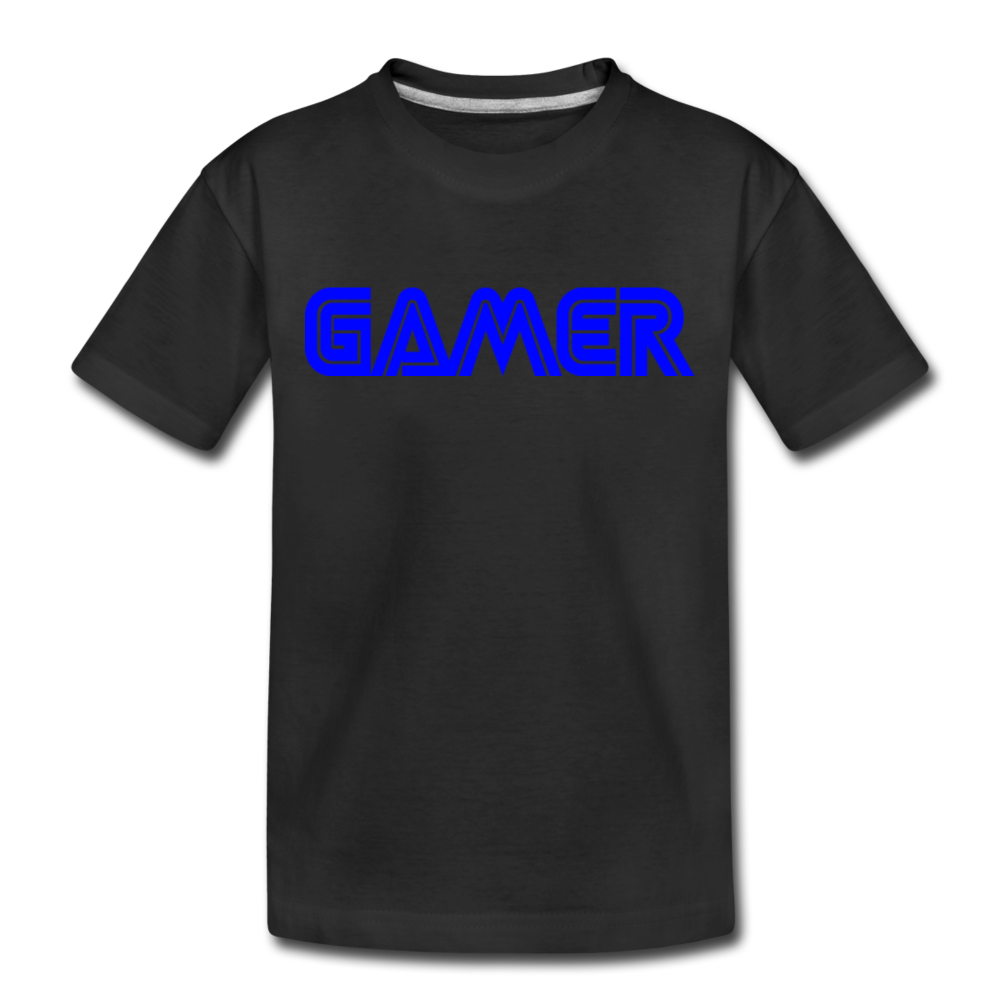 Gamer Word Text Art Toddler Premium T-Shirt - black