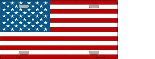 AMERICAN FLAG METAL NOVELTY LICENSE PLATE