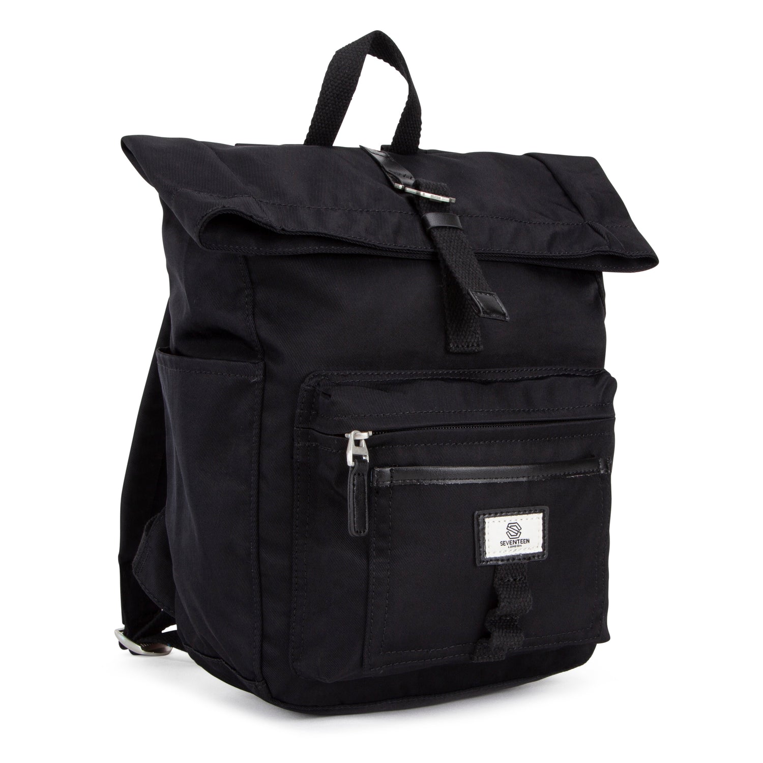Canary Wharf Mini Backpack - Black with Black – Seventeen London