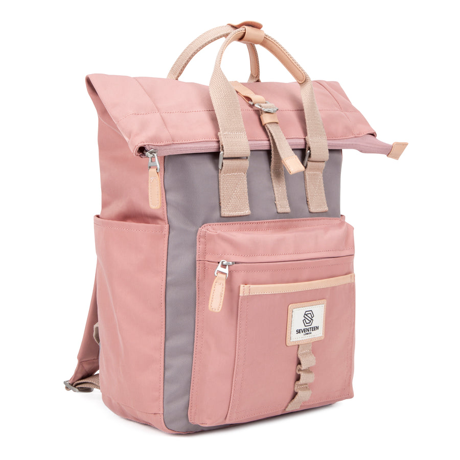 Home Canary Wharf Backpack - Pink with Grey