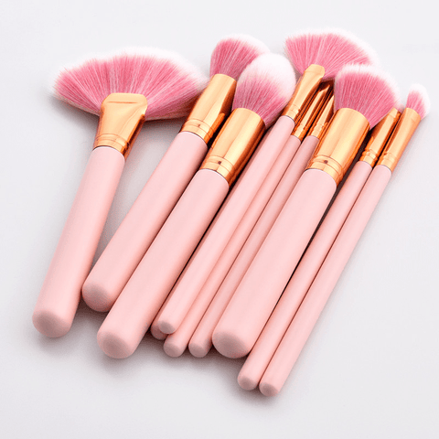 10 Piece Rosé Brush Set - Beautyshop.ie