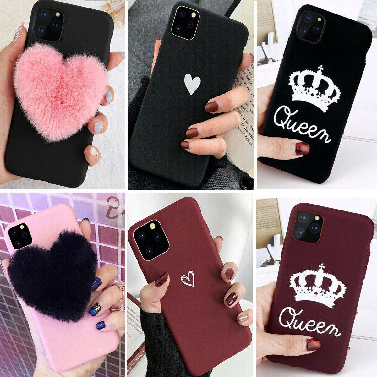 Iphone 12 11 Pro Max Xs Max Xr 8 Plus Shockproof Slim Case Cute Girl Phone Cover Place Wireless