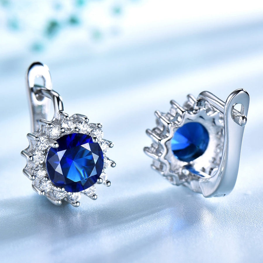 blue sapphire ear rings