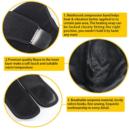 CREATRILL Massaging Heated Shoulder Wrap, Heating Pad for Rotator Cuff ...