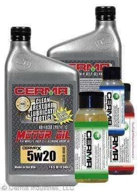 CERMA PERFORMANCE - RACING VALUE PACKAGE-With Automatic Transmission 2oz for auto 5w20 Performance Package / 5 Quarts / Yes - Add Turbo-Induction Treatment 1 oz for auto Value Package Savings cermatreatment.com