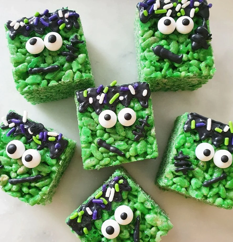 Frankenstein Rice Bubbles Treat Cube