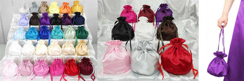 25 colour wedding dolly bags for bridesmaid, bridal, flower girls