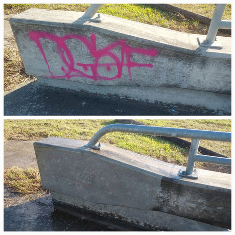 Graffiti removal on bridges