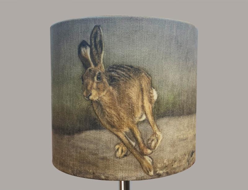 running hare lampshade