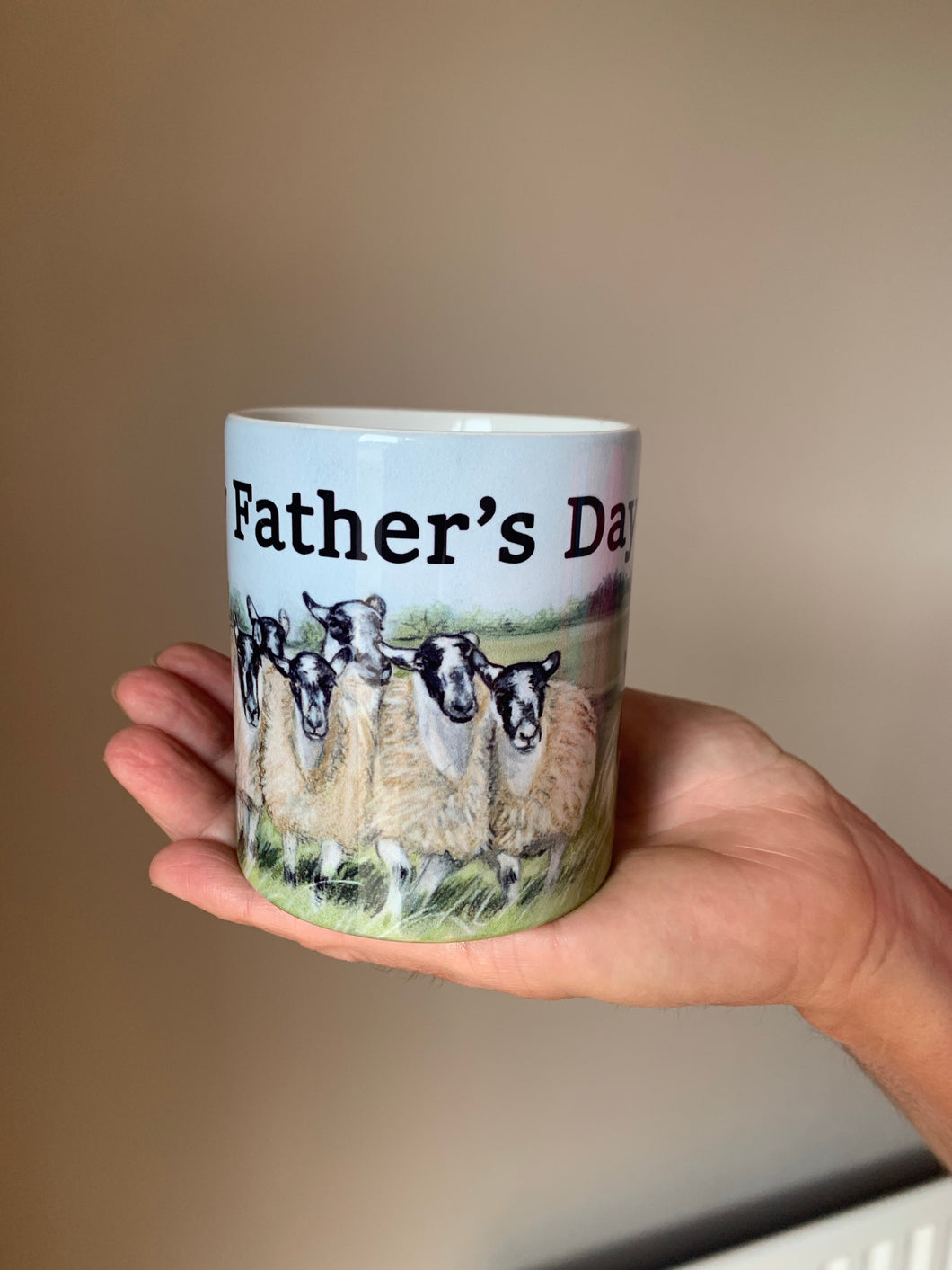 Sheep And Collie Farming Themed Father's Day Mug