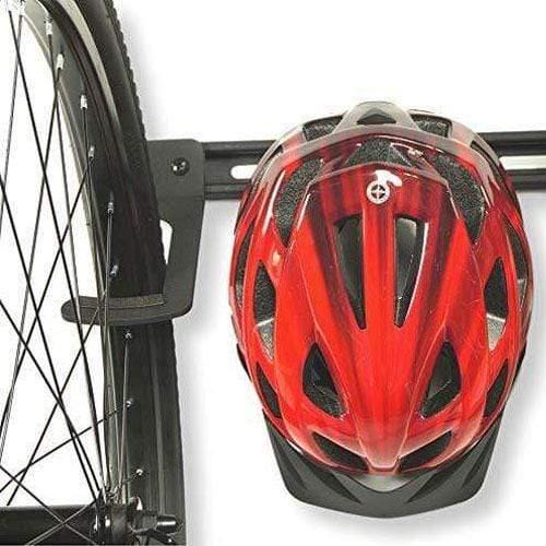 bike rack with helmet hooks