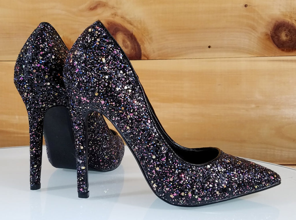 Glitter Heels (Black) Glamour
