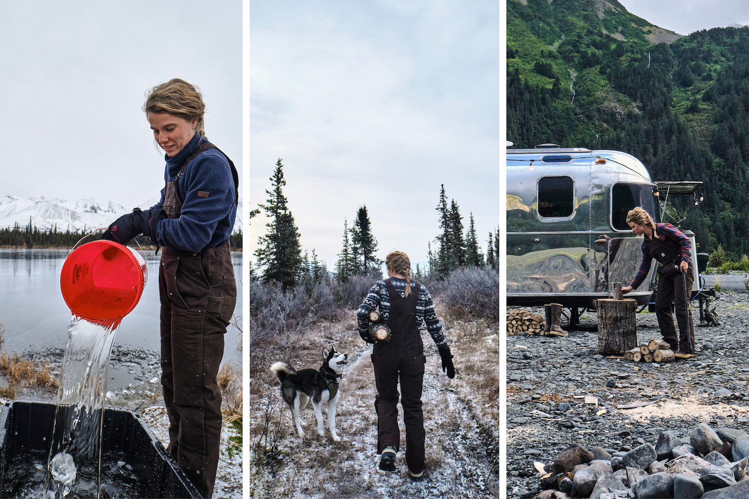 A girl living off grid in Alaska with PARKIT voyager chairs