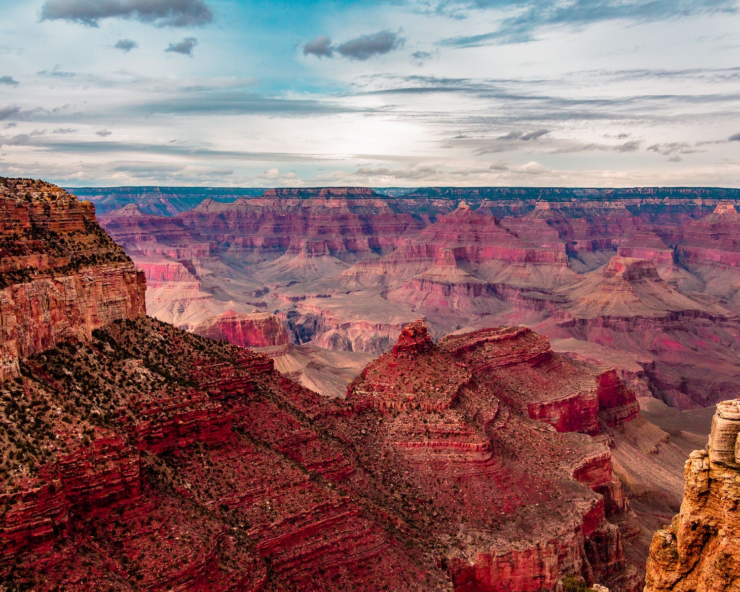 Grand Canyon in the late afternoon after a passing monsoon.