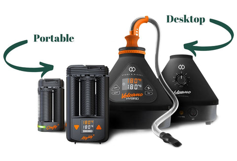 Portable and Desktop vaporizers