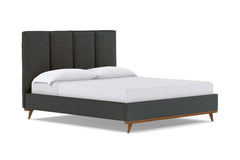 Carter Upholstered Bed :: Leg Finish: Pecan / Size: Full Size