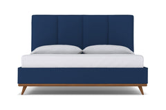 Carter Upholstered Bed :: Leg Finish: Pecan / Size: King