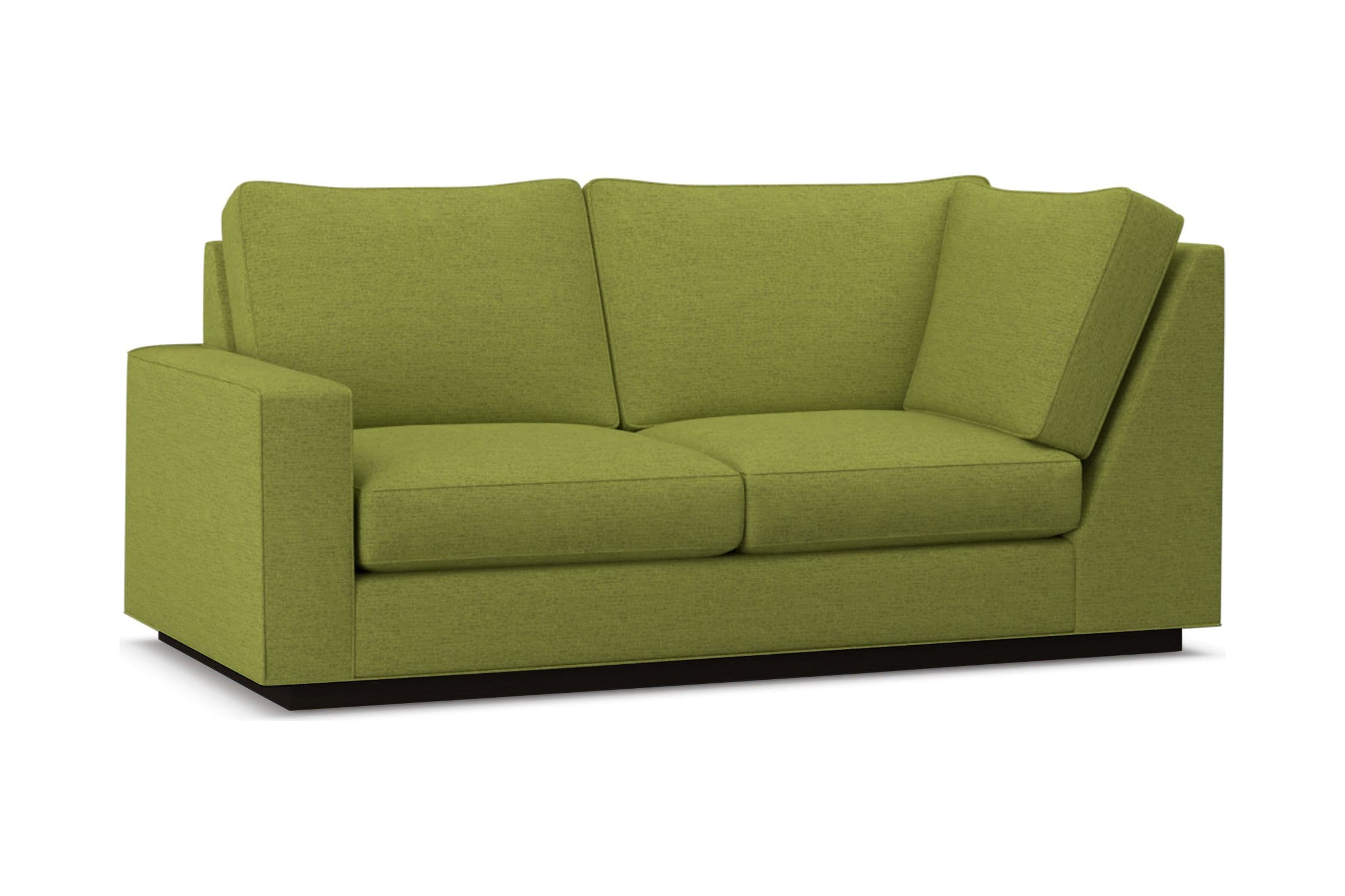 Harper Left Arm Corner Loveseat - Green -  Modular Collection - Build Your Own Sectional