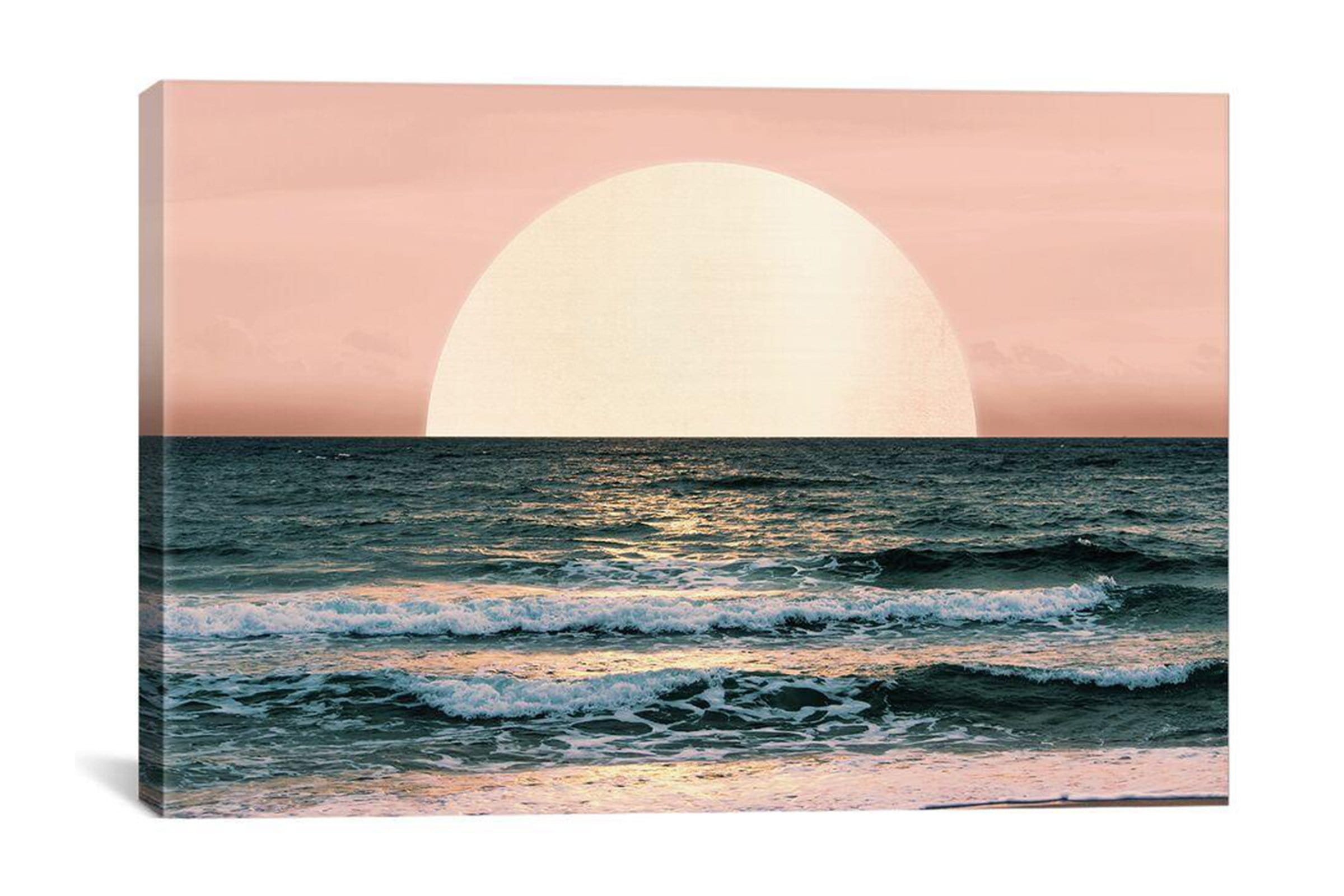 Nature Magick Ocean Beach Sunset - Giclee Canvas - Modern Artwork Sold By Apt2b
